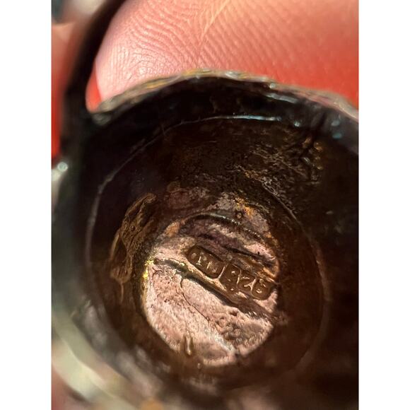 Vintage Sterling Silver Woven Basket Pendant Charm 3.79g - Picture 3 of 10